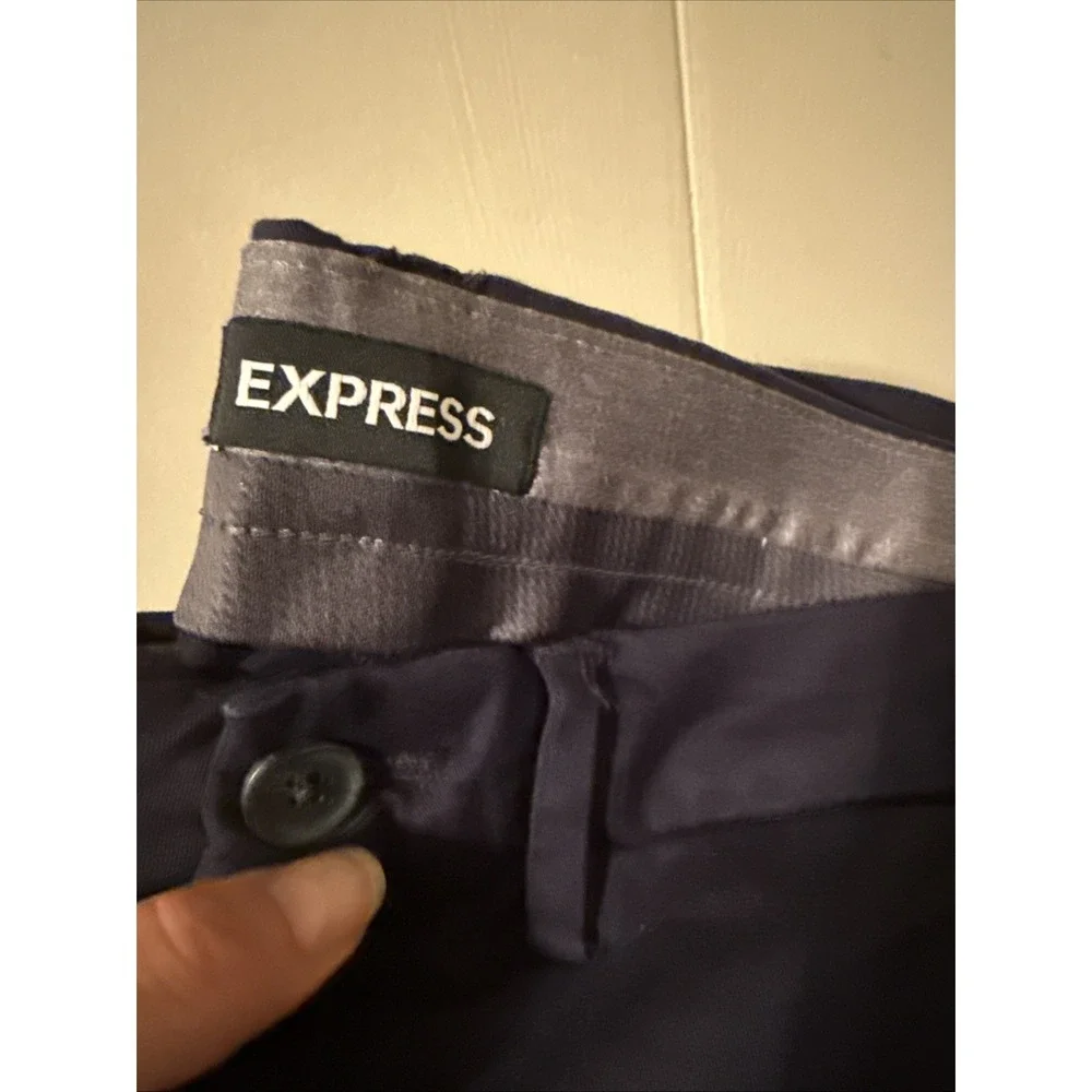 Express Men's Straight Fit Pants Blue 32x30
